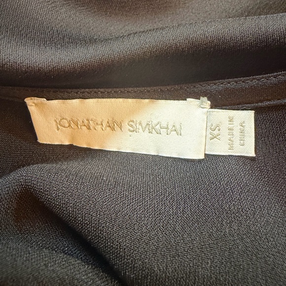 Jonathan Simkhai Lexy Classic Wovens Draped One Shoulder Top Size XS - Picture 6 of 7